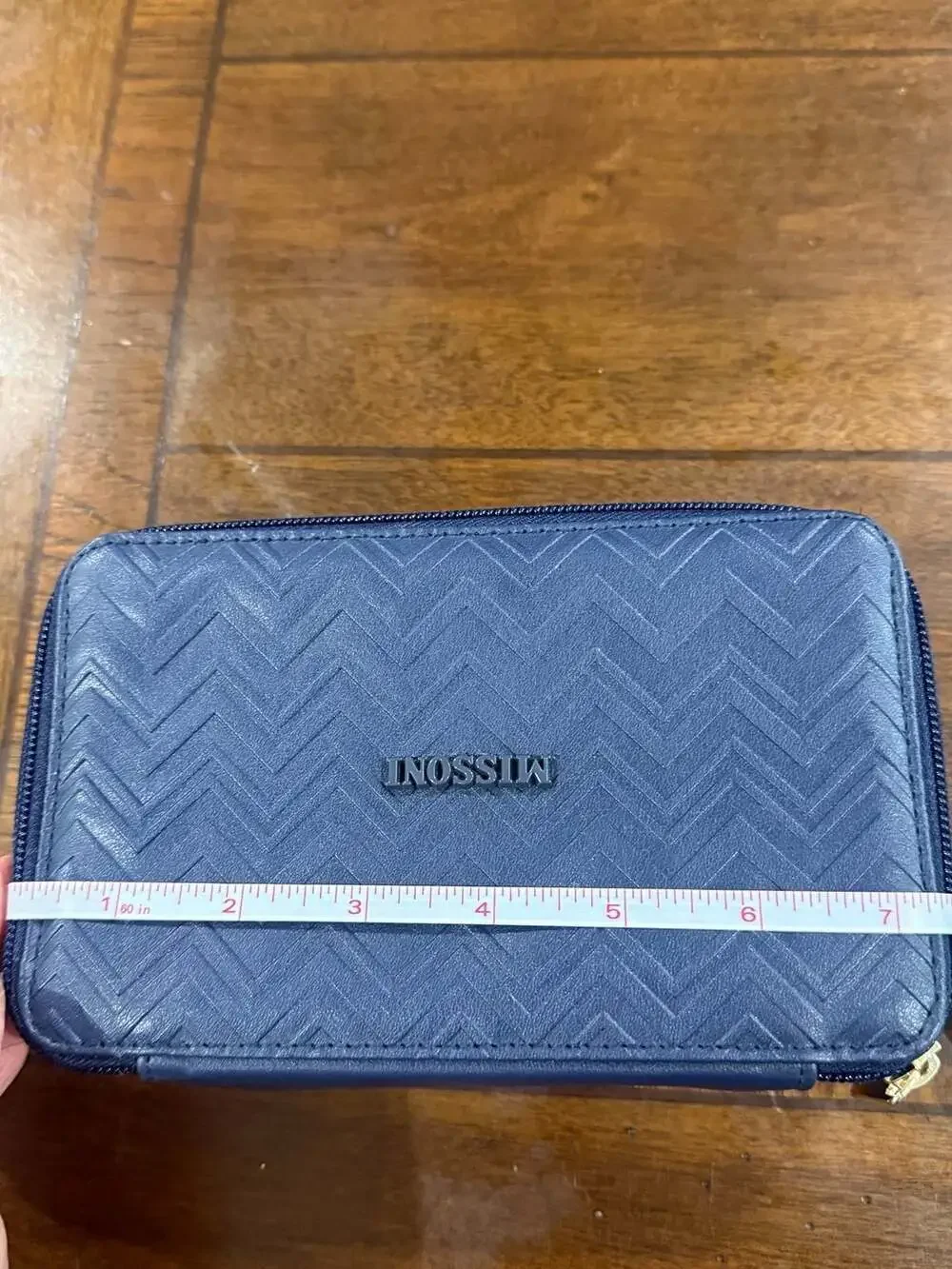 Missoni for Delta Airlines Blue Chevron Toiletry Travel Case